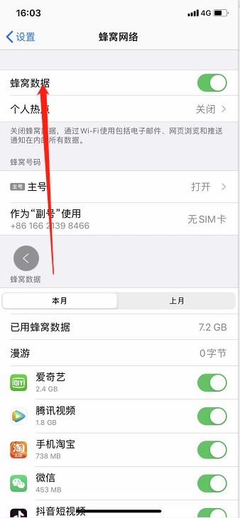 苹果手机怎么打开数据网